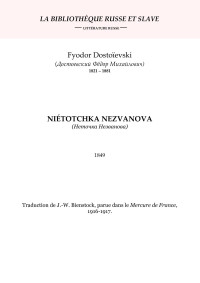 BRS — Dostoievski - Nietotchka Nezvanova