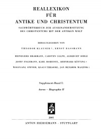 Theodor Klauser, (Hrsg.) — Reallexikon für Antike und Christentum, Supplement-Band 1. Aaron - Biographie II