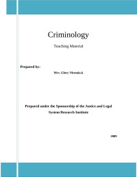 Jes — CRIMINOLOGY