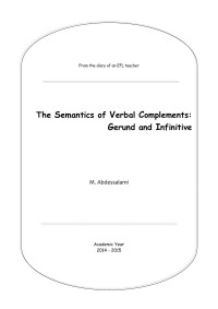 M. Abdessalami — The Semantics of Verbal Complements