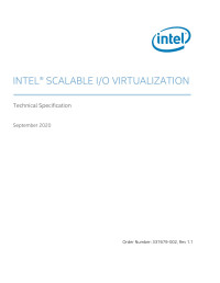 Intel Corporation — Intel® Scalable I/O Virtualization Technical Specification