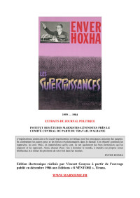 Enver Hoxha — Les superpuissances