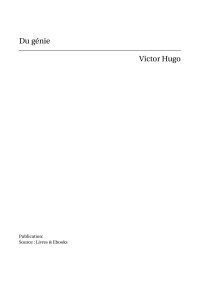 Victor Hugo — Du génie