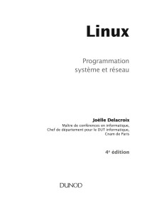 Joëlle Delacroix — Linux – Programmation système et réseau