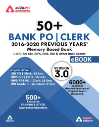 Adda247 — Bank Po Clark 2016-2020 previous year Memory Based Book