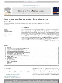 Justin T. Kastl — Renal function in the fetus and neonate - The creatinine enigma