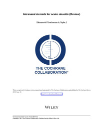 Zalmanovici Trestioreanu A, Yaphe J — Intranasal steroids for acute sinusitis