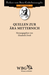 Droß, Elisabeth — Quellen zur Ära Metternich