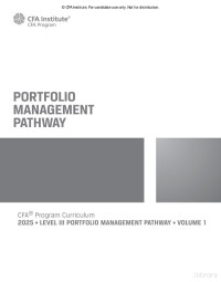 CFA Institute — CFA Level 3 2025 • VOLUME 1 Portfolio-Management