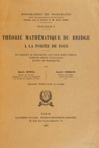 Emile Borel & Andre Cheron — Theorie mathematique du bridge