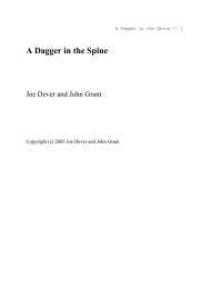 Dever, Joe & Grant, John — A Dagger in the Spine