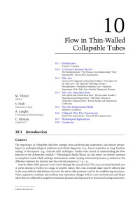 M. Thiriet, S. Naili, A. Langlet, C. Ribreau — Chapter 10 - Flow in Thin-Walled Collapsible Tubes