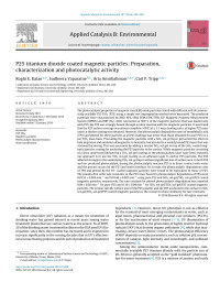 Roghi E. Kalan & Sudheera Yaparatne & Aria Amirbahman & Carl P. Tripp — P25 titanium dioxide coated magnetic particles: Preparation, characterization and photocatalytic activity