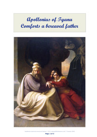 Apollonius of Tyana — Apollonius comforts a bereaved father