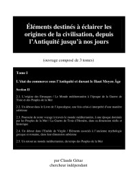 Claude Gétaz — Éléments destinés à éclairer les origines de la civilisation, depuis l’Antiquité jusqu’à nos jours Tome I Section II