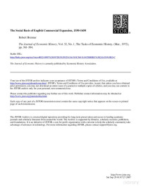 Social Basis Of English Commercial Expansion [1550-1650] — Social Basis Of English Commercial Expansion [1550-1650]