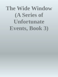 Lemony Snicket — A Series of Unfortunate Events #3: The Wide Window