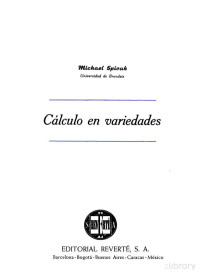 Michael Spivak — Cálculo en Variedades