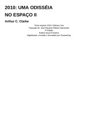 Arthur C. Clarke — 2010 Uma Odisseia no Espaco II