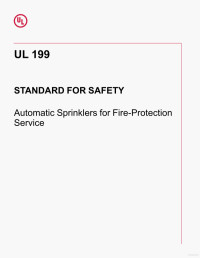UL Standard — Standard For Safety - Automatic Sprinkler For Fire Protection Service