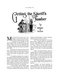 Monte Herridge — Getting the Sheriff’s Number by William H