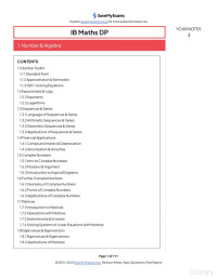 SaveMyExam — IB Math Topic 1 Revision Notes (SaveMyExam)