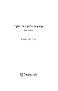 David Crystal — English As A Global Language