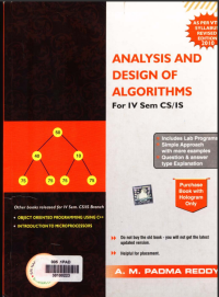 A.M Padma Reddy  — Design & Analysis of Algorithm