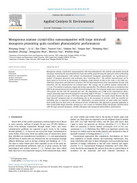 Weiyang Dong & Li Li & Xin Chen & Youwei Yao & Yankun Ru & Yaojun Sun & Weiming Hua & Guoshun Zhuang & Dongyuan Zhao & Shuwen Yan & Weihua Song — Mesoporous anatase crystal-silica nanocomposites with large intrawall mesopores presenting quite excellent photocatalytic performances