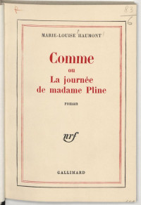 Marie-Louise Haumont [Haumont, Marie-Louise] — Comme