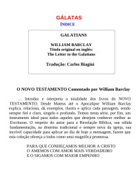 Carlos Biagini — GÁLATAS (William Barclay)