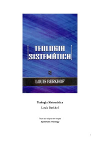 Louis Berkhof — Teologia Sistemática de Berkhof
