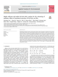 Xiaoliang Yan & Tong Hu & Peng Liu & Sha Li & Binran Zhao & Qian Zhang & Weiyong Jiao & Shuai Chen & Pengfei Wang & Jingjun Lu & Liming Fan & Xiaonan Deng & Yun-Xiang Pan — Highly efficient and stable Ni/CeO2-SiO2 catalyst for dry reforming of methane_ Effect of interfacial structure of Ni/CeO2 on SiO2