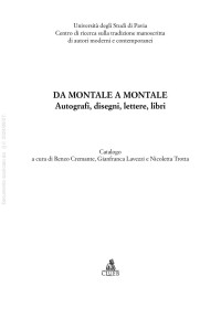 Unknown — Da Montale a Montale : autografi, disegni, lettere, libri