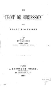 Histoire — Le droit de succession dans les lois barbares