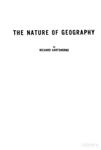 richard hartshorn — nature of geography