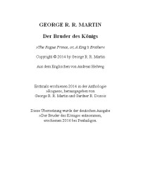 Martin, George R.R. — Der Bruder des Königs