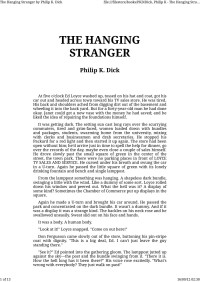 Philip K. Dick — The Hanging Stranger