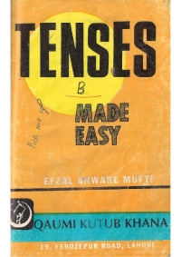 Efzal Anwar Mufti — Tenses made easy