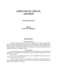 Loraine Irene Bridgeman — Aspectos da Língua Assurini