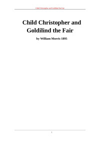 geal — Child Christopher and Goldilind the Fair by William Morris 1895