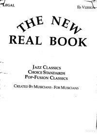 various — New Real Book 1 Eflat: Jazz Classics, Choice Standards, Pop-fusion Classics