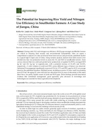 Kailiu Xie, Junjie Guo, Katie Ward, Gongwen Luo — The Potential for Improving Rice Yield and Nitrogen Use Efficiency in Smallholder Farmers: A Case Study of Jiangsu, China