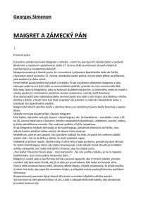 Simenon, Georges — Maigret a zámecký pán