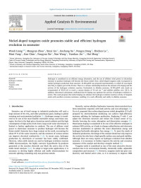 Wanli Liang — Nickel-doped tungsten oxide promotes stable and efficient hydrogen evolution in seawater