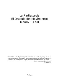 Mauro Leal — La Radiestesia