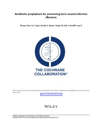 Barajas-Nava LA, Lopez-Alcalde J, Roque i Figuls M, Sola I, Bonfill Cosp X — Antibiotic prophylaxis for preventing burn wound infection