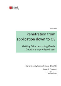 DSecRG: Александр Поляков — Getting OS access using Oracle Database unprivileged user