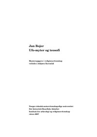 Bojer, Jan — UFO-myter og teosofi