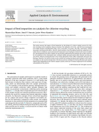 Maximilian Moser & Amol P. Amrute & Javier Pérez-Ramírez — Impact of feed impurities on catalysts for chlorine recycling